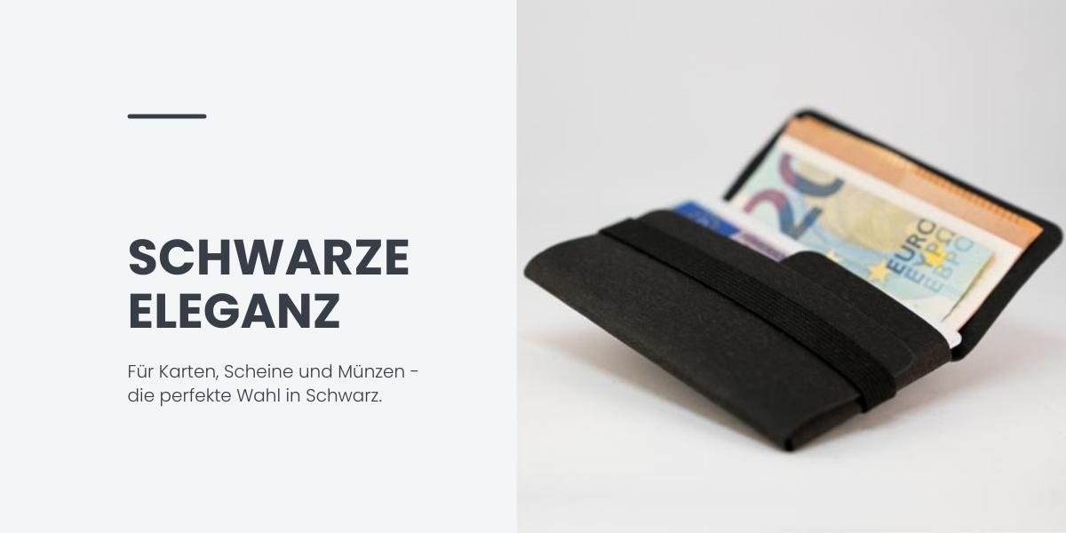 Kartenetui in Schwarz für Karten und Scheine